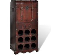 Casier À Bouteilles Avec Rangement Pour 9 Bouteilles Bois - Vidaxl Rouge