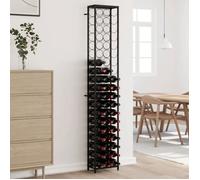 vidaXL Casier à bouteilles 57 bouteilles 34x18x200 cm fer forgé noir 358366