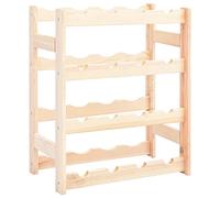 vidaXL Casier à bouteilles Pinède pour 16 bouteilles Beige