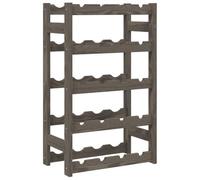 vidaXL Casier à bouteilles – Étagère à vin 20 bouteilles, moderne, gris bois de pin solide
