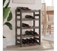 vidaXL Casier à bouteilles – Étagère à vin 20 bouteilles, moderne, gris bois de pin solide
