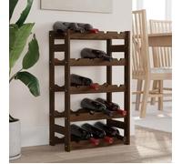 vidaXL Casier à bouteilles 373390 pour 20 bouteilles – Bois pin solide marron