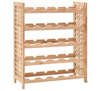 vidaXL Casier à bouteilles 247101 – Bois de noyer, 25 bouteilles, 63x25x73 cm, Beige