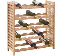 Vidaxl Casier À Bouteilles Pour 25 Bouteilles Bois De Noyer 63x25x73cm Beige