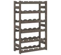vidaXL Casier à bouteilles pour 30 bouteilles Gris bois de pin solide 373380