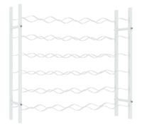 vidaXL Casier à bouteilles pour 36 bouteilles Blanc Métal