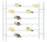 Vidaxl Casier À Bouteilles Pour 36 Bouteilles Blanc Métal Blanc