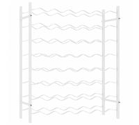 vidaXL Casier à Bouteilles pour 48 Bouteilles Étagère à Vin Casier à Boisson Stockage Rangement Cuisine Maison Intérieur Blanc Métal