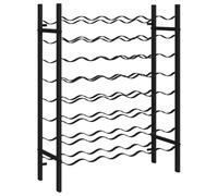 vidaXL Casier à Bouteilles pour 48 Bouteilles Etagère à Vin Porte-Bouteilles Casier à Vin Stockage Range-Bouteilles Maison Noir Métal