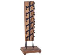 vidaXL Casier à bouteilles pour 6 bouteilles 35x35x100 cm Teck massif