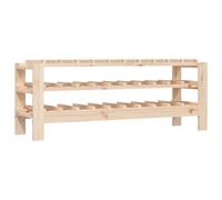 Vidaxl Casier À Vin 109,5x30x42 Cm Bois De Pin Massif Multicolore