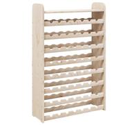 vidaXL Casier à vin – panneau supérieur en bois de pin massif – Marron