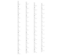 Vidaxl Casier À Vin Mural Pour 12 Bouteilles 2 Pcs Blanc Fer Blanc