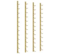 Vidaxl Casier À Vin Mural Pour 12 Bouteilles 2 Pcs Doré Fer Doré