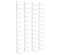 vidaXL Casier à vin mural pour 24 bouteilles 2 pcs Blanc Fer