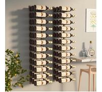 vidaXL Casier à vin mural pour 36 bouteilles 2 pcs Doré Fer