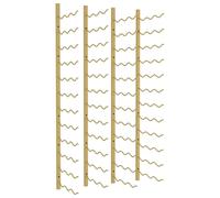 vidaXL 2X Casiers à Vin Muraux pour 36 Bouteilles Etagères de Stockage Etagères à Boisson Porte-Bouteilles Casiers de Stockage de Whisky Doré Fer