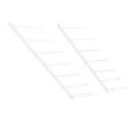 vidaXL 2x Casier à Vin Mural pour 7 Bouteilles Casier à Bouteilles Porte-bouteille Étagère à Vin Stockage Rangement Maison Intérieur Blanc Métal