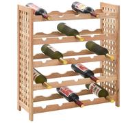 vidaXL Casier à vin pour 25 bouteilles en noyer massif 63x25x73 cm