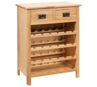 vidaXL Casier Bouteilles Armoire Stockage Étagère de Vins Bois de Chêne Massif