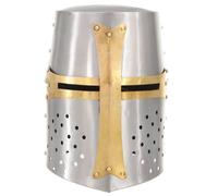 Vidaxl Casque De Chevalier Croisé Antique Pour Gn Argenté Acier