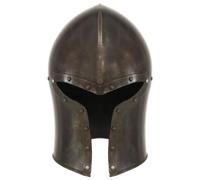 Vidaxl Casque De Chevalier Médiéval Antique Pour Gn Argenté Acier