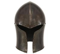Vidaxl Casque De Chevalier Médiéval Antique Pour Gn Argenté Acier