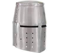 vidaXL Casque de Chevalier Médiéval Antique pour GN Casque d'Armure Fête d'Halloween Reconstitution Historique Moyen-âge Cosplay Argenté Acier Argent G