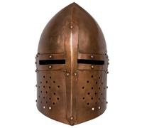 Vidaxl Casque De Chevalier Médiéval Antique Pour Gn Cuivre Acier