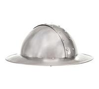 vidaXL Casque de Chevalier Médiéval Réplique pour GN Casque d'Armure Fête d'Halloween Reconstitution Historique Moyen-âge Cosplay Argenté Acier Argent G