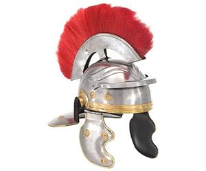 vidaXL Casque de Guerrier Viking Réplique pour GN Casque d'Armure Fête d'halloween Cosplay Reconstitution Historique Moyen-âge Cuivre Acier