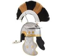 Casque de Soldat Romain Antique pour GN Casque d'Armure Fête d'Halloween Reconstitution Historique Moyen-âge Cosplay Argenté Acier