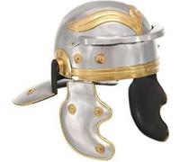 vidaXL Casque de Soldat Romain Réplique pour GN Casque d'Armure Fête d'Halloween Reconstitution Historique Moyen-âge Cosplay Acier Argenté Argent G