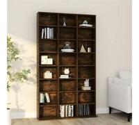 vidaXL Armoire à CD Chêne fumé 102x23x177,5 cm Bois d'ingénierie 815090