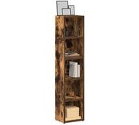 vidaXL Armoires à CD 815318 2 pcs Chêne fumé Bois d'ingénierie 21x16x93,5 cm
