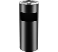 vidaXL Cendrier sur pied 30 L acier noir