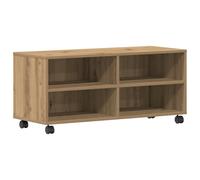 Meuble Tv Vidaxl En Chêne Artisan 90x35x35 Cm En Bois D'ingénierie