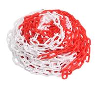 vidaXL Chaîne d'avertissement Rouge et blanc 30 m Ø4 mm Plastique
