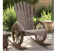 vidaXL Chaise à Bascule AdiRondack, Fauteuil avec Dossier, Siège avec Accoudoirs, Meuble de Terrasse Patio Extérieur, Bois 365094