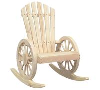 vidaXL Chaise à Bascule Adirondack, Fauteuil avec Dossier, Siège avec Accoudoirs, Meuble de Terrasse Patio Extérieur, Bois de Sapin Massif