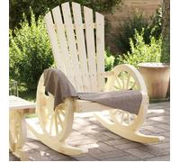 vidaXL Chaise à bascule Adirondack bois de sapin massif avec dossier et accoudoirs Beige