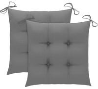 vidaXL Chaise à bascule avec coussin gris en teck massif
