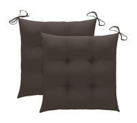 vidaXL Chaise à bascule avec coussin Taupe bois massif teck