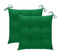 vidaXL Chaise à bascule avec coussin vert en teck massif