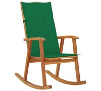 Vidaxl Chaise À Bascule Avec Coussins Bois D'acacia Massif