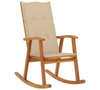 Vidaxl Chaise À Bascule Avec Coussins Bois D'acacia Massif