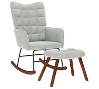 Fauteuil à basculemet krukje velours gris clair