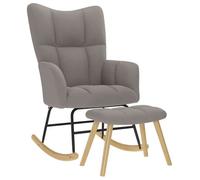 vidaXL Chaise à bascule avec repose-pied Taupe Tissu, chaise, chaise de relaxation, fauteuil relax, chaise de salon, 4016806