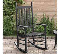 Vidaxl Chaise À Bascule Avec Siège Incurvé Noir Peuplier Massif Noir