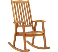 vidaXL Chaise à bascule avec supports en bois massif d'acacia